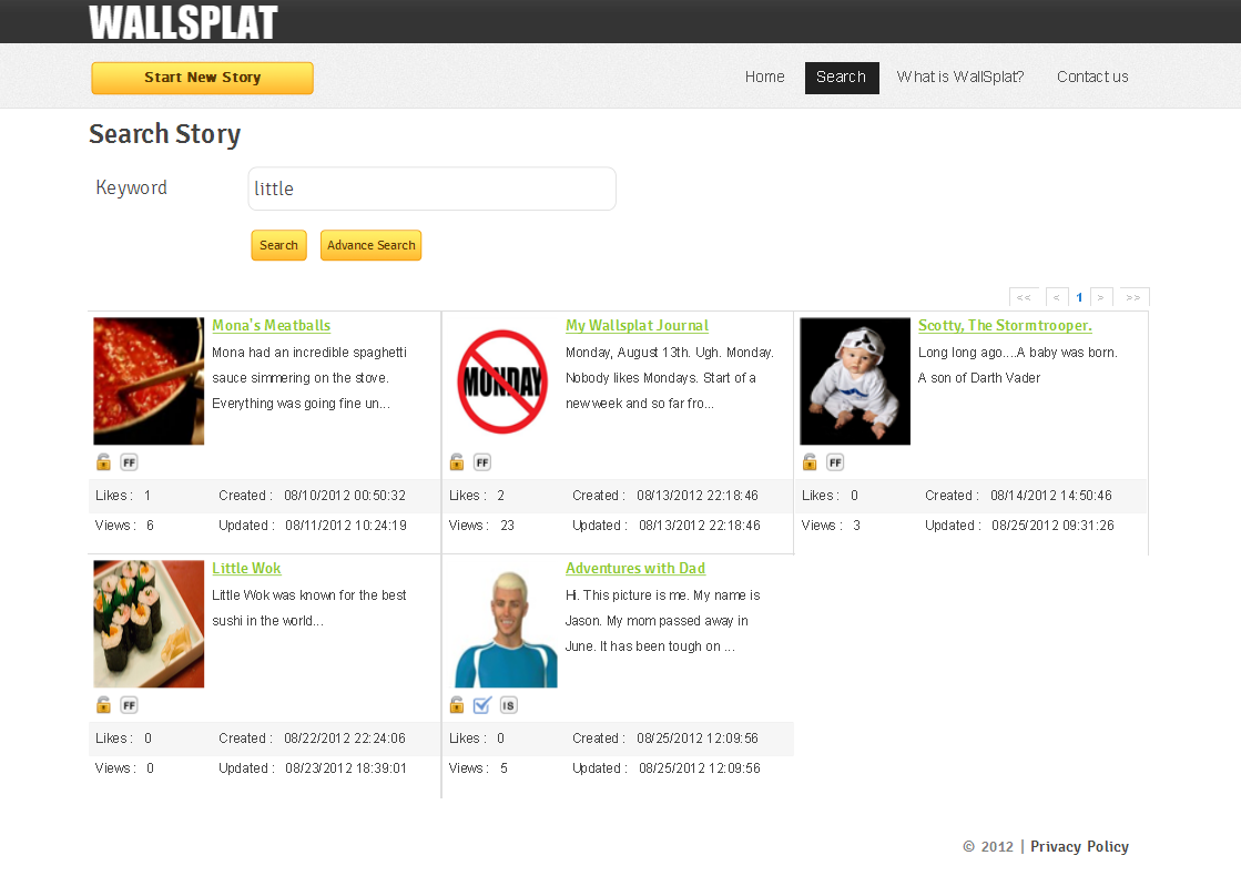 Simple Search Story